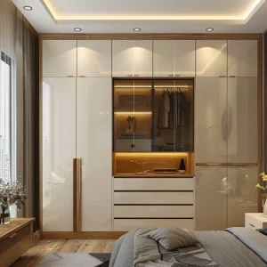 interior design services in pune -Bedroom wardrobe design idea by tatsavi spaces