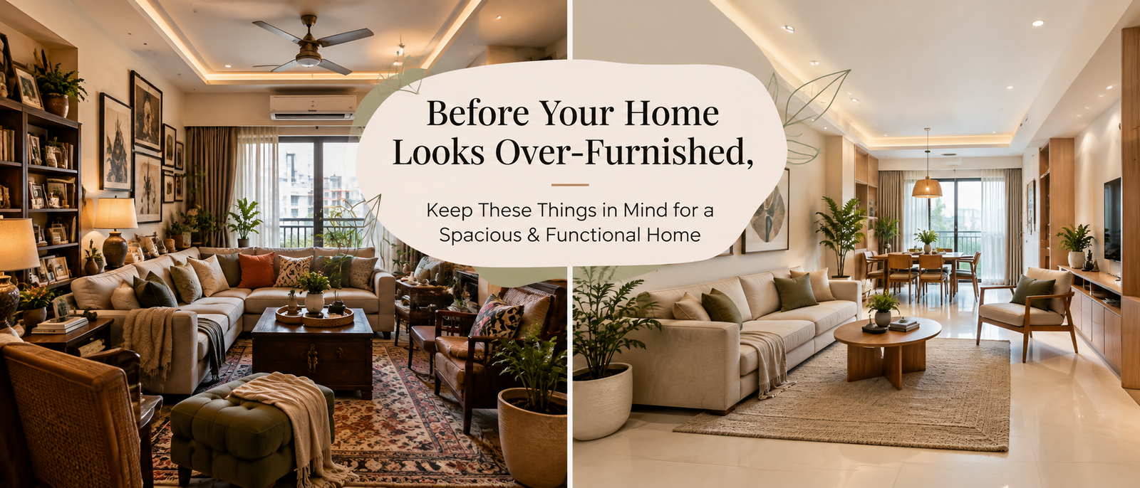 Before Your Home Looks Over-Furnished, Keep These Things in Mind for a Spacious, Practical Home